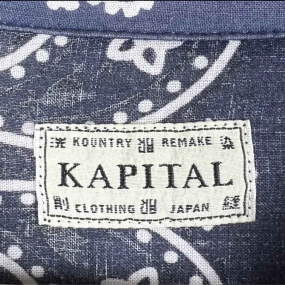 Kapital Kountry Remake Bandana Patchwork Trucker Jacket Men’s 4 Navy/Indigo - Picture 9 of 10